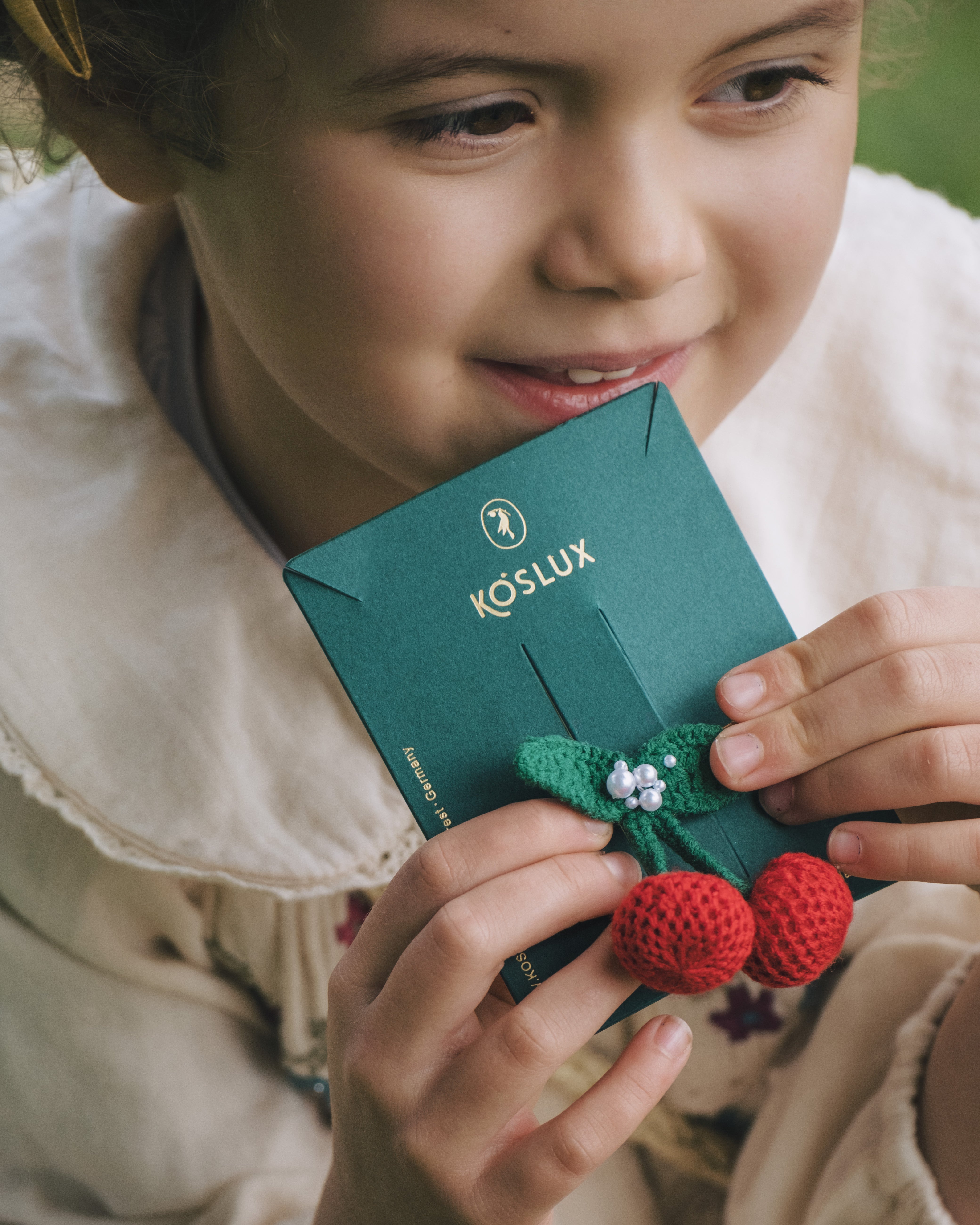 Cherry Nibble Clip - Hand-Crocheted Forest Accessory | Koslux