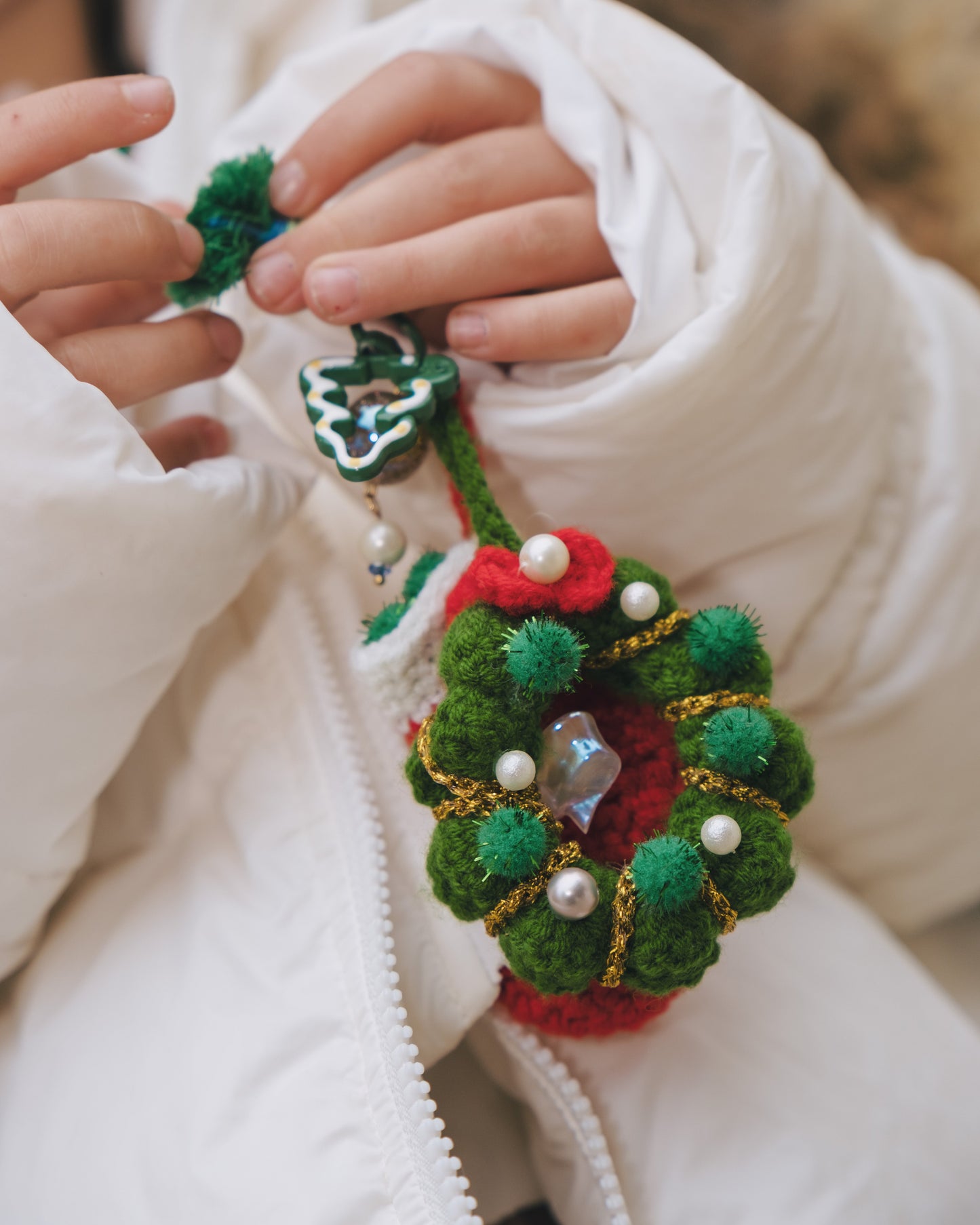 Festive Wonderland - Santa’s Cozy Stocking Keychain
