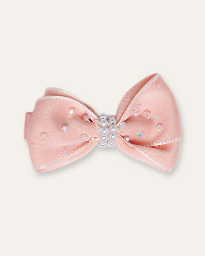 Pink Princess Sparkle - Blush Ballet Bow Clip (2 pcs)