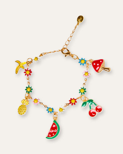 Black Forest Whimsy - Forest Trinket Charm Bracelet