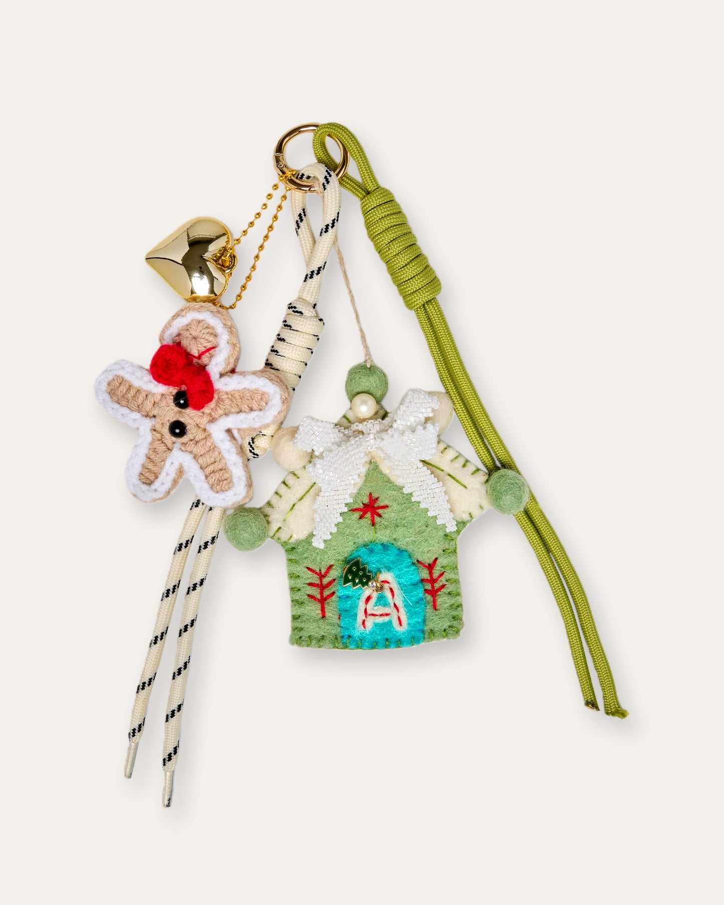 Festive Wonderland - Gingerbread Cottage Keychain Charm