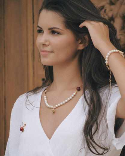 Festive Wonderland - Yuletide Grace Set, Necklace, Bracelet and Brooch