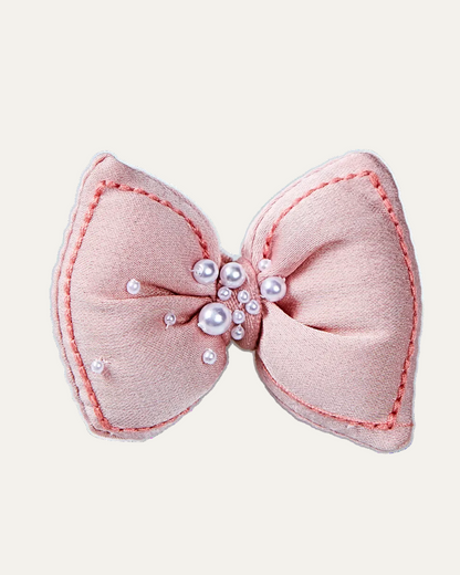 Pink Princess Sparkle - Blush Ballet Bow Clip - Large