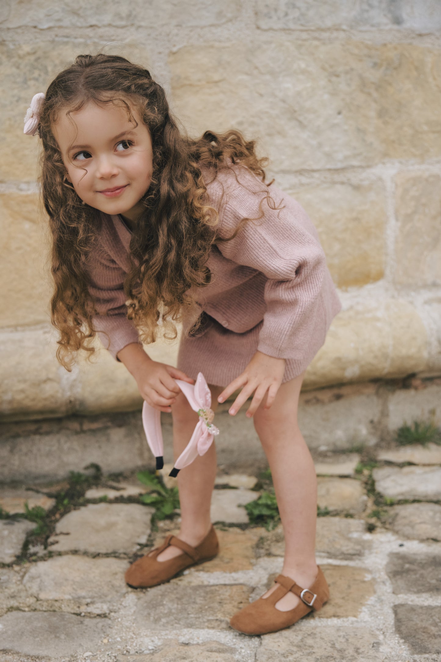 Pink Princess Sparkle - Blush Blossom Bow Headband