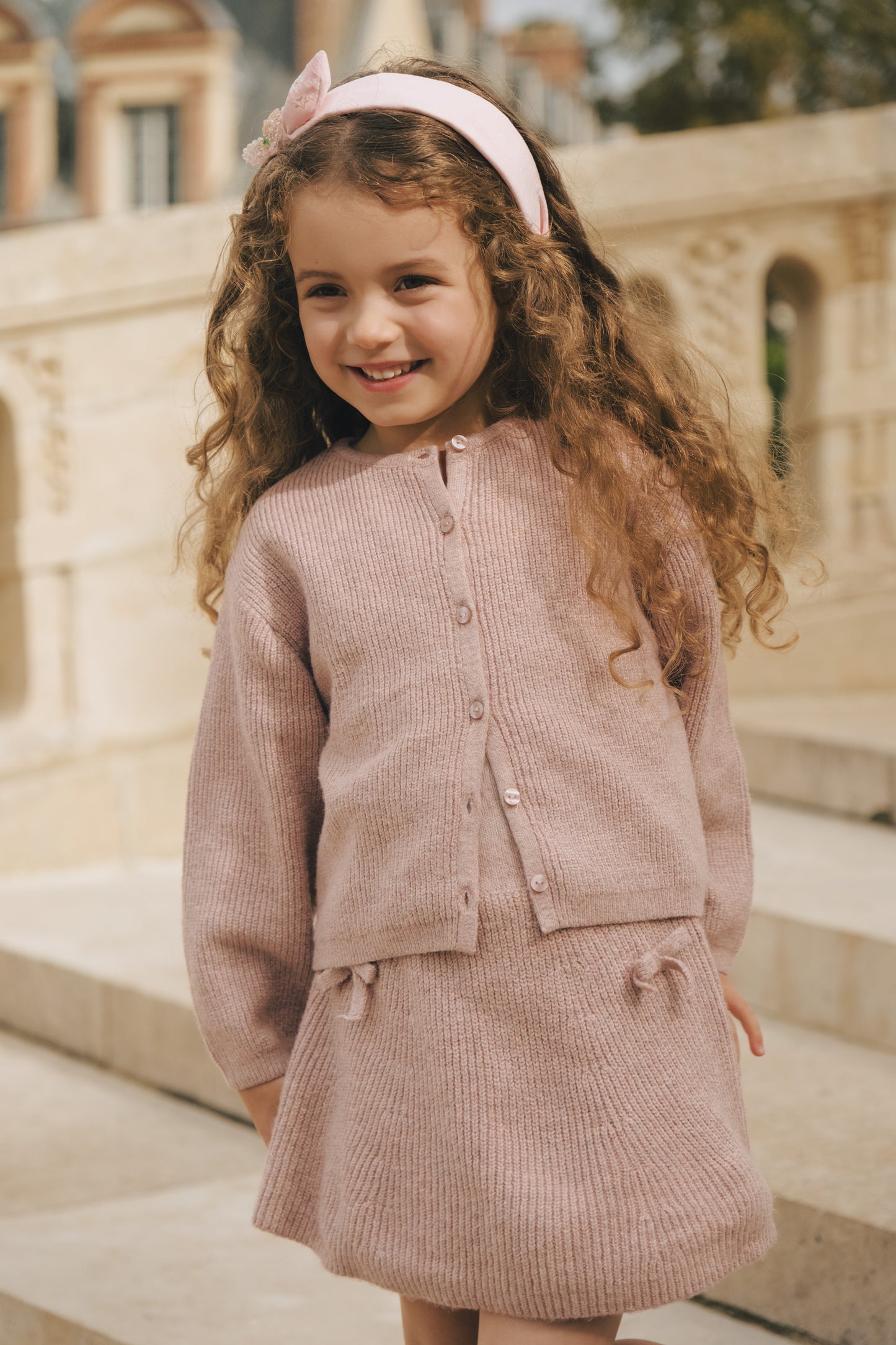 Pink Princess Sparkle - Blush Blossom Bow Headband