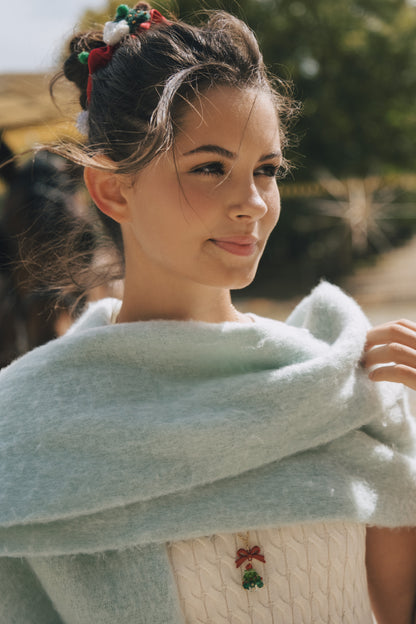 Festive Wonderland - Sparkling Christmas Tree Long Pendant Necklace